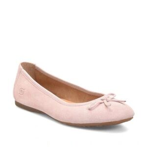 Born BR0018702 Pink Leather Suede Slip On Ballet Flat Shoes Bow Women’s 8.5 M
